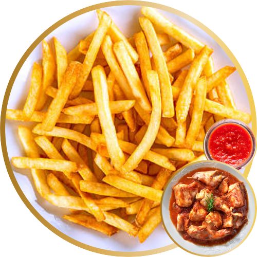 Rabbit Meat Wet/Dry Fry & Chips