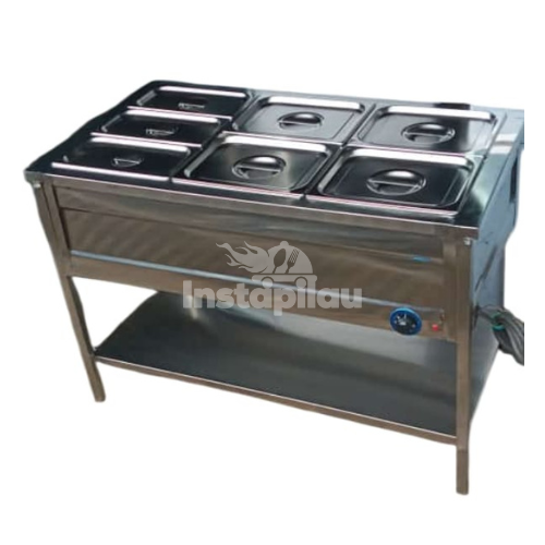 Three Pan Stainless Steel Bain Marie