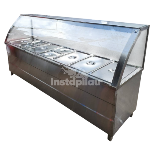Glass Display Stainless Steel Bain Marie