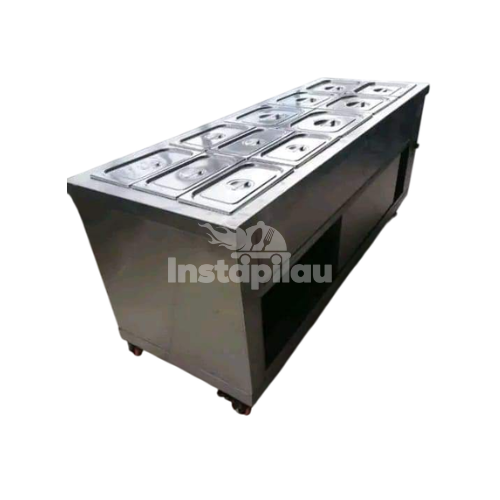 Five Basin Stainless Steel Bain Marie Cabinet