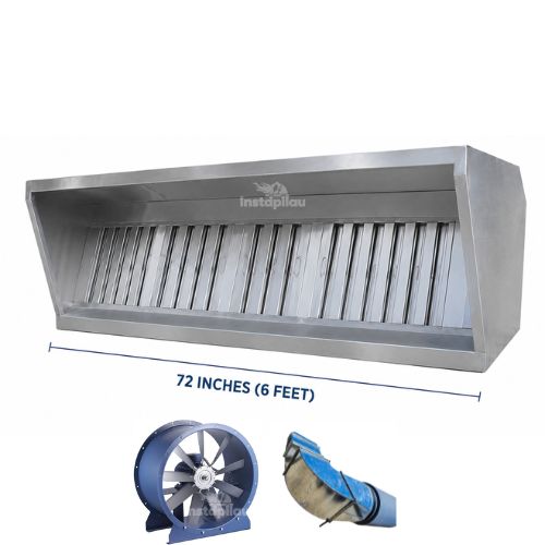 6FT Kitchen Hood System (Hood, Exhaust Fan, Ducting & Installation)