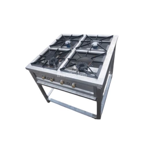Four Burner Stainless Steel Gas Burner